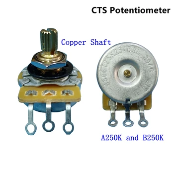 Китара потенциометър CTS A250K и B250K с меден вал, благородна тенджера, ефективно снижающая ниво на шум, по-точна скала