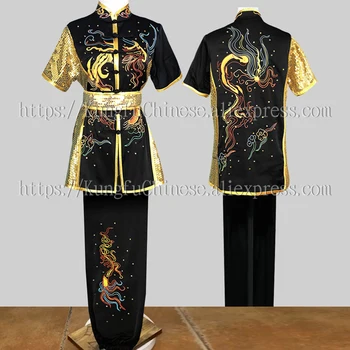 НОВА форма на ушу, дрехи за кунг-фу, облекла за бойните изкуства, костюми с бродерия Чанцюань, костюми за състезателни дракони, мъжки,женски, за момичета, за момчета, за деца и възрастни