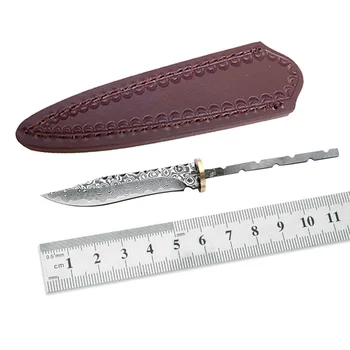 58HRC Дамасский нож за плодове Заготовки за ножове Тип вложки за външно ножа САМ полуготови продукти на прав нож Аксесоари