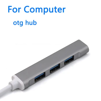Тип C C USB ХЪБ Високоскоростен 4-портов мультиразветвитель OTG адаптер за Lenovo, HUAWEI, Xiaomi Macbook Pro 15 Air Pro Аксесоари
