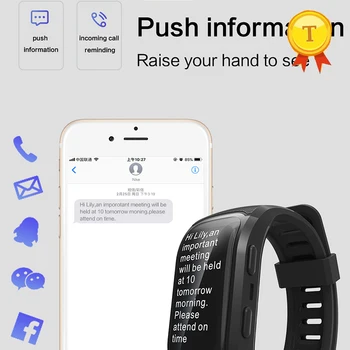 IP68 Водоустойчив GPS тракер ръчен часовник гривна Bluetooth smart-гривна за наблюдение на сърдечната честота push-съобщение по електронната поща WhatsApp SmartBand