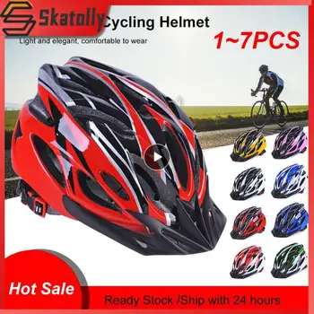 1 ~ 7ШТ Велосипеден шлем Комфортна подплата Лек кух мъжки женски Регулируема за езда защита на главата велосипед МТВ