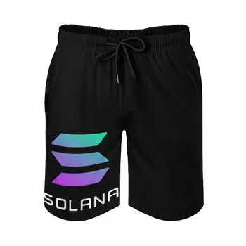 Solana SOL аниме BeachUnique Регулируема шнур, дишащи бързо съхнещи ежедневни плажни панталони, тичат свободни стрейчевые мъжки къси панталони