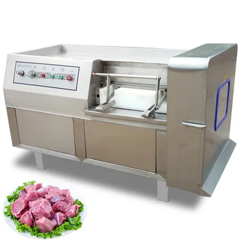 Автоматична машина за нарязване на месо козе куб, търговска машина за рязане на замразено месо говеждо месо