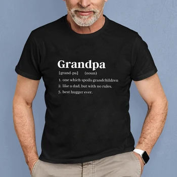 Тениска с изображение на дядо от 100% памук, Забавен подарък за дядо си, за рожден ден, тениска, Саркастическая тениска за вашето семейно парти, топ