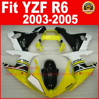 Резервни части MOTOMARTS за YAMAHA R6 2003 2004 2005 комплекти обтекателей жълт бял черен комплект обтекателей YZF R6 03 04 05