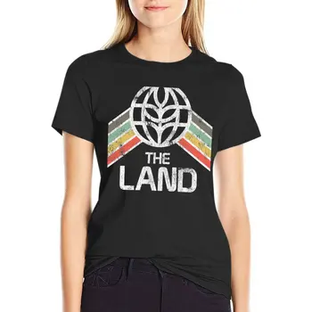 Тениска с логото на The Land в ретро стил ретро, скъпа облекло тениска с изображение на животни от аниме за момичета, спортни ризи за жени