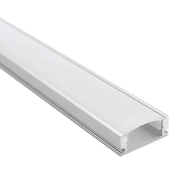 1-30 комплекти алуминиев профил 0,5 м 12 мм с алуминиеви ъглови профили за led лента 5050 5630 плосък корпус от алуминиева сплав + капак PC