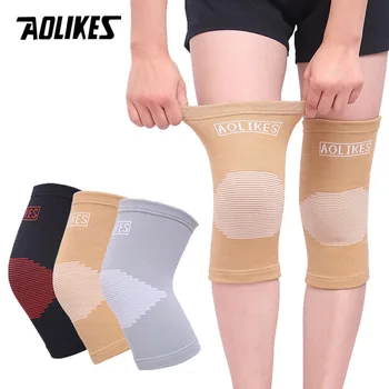 AOLIKES 1 двойка, спорт на открито, волейбол, баскетбол, наколенници, защита за коленете, наколенник, защитно подкрепа, еластичен найлон