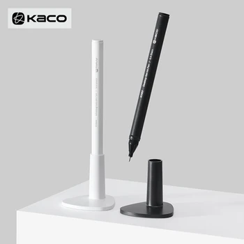 Настолна гел писалка Kaco JUMBO 0,5 mm, пълнеж черно мастило, химикалка химикалка с капачка голям капацитет, бързо печене, дължина на писане 1600 м, Стил на бизнес, офис