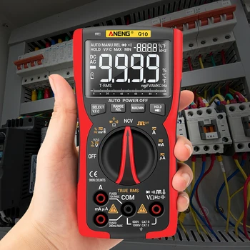 Волтметър ANENG Q10 9999 броя на ток инструмент за Измерване на Точно Измерва напрежение, Съпротивление, капацитет на работния цикъл