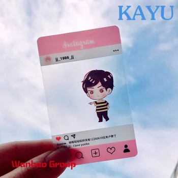 Висококачествено изработени по поръчка корейската звезда Kpop Подарък Пластмасова Прозрачна Рекламна фотокарточка Instagram, визитка