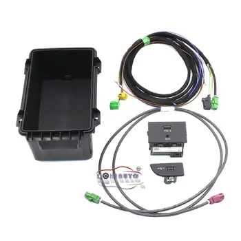 ЗА Audi A3 8V Q2 MIB 2 CarPlay MDI USB AMI, бутон за включване на контакти и теглене на кабели, пълен КОМПЛЕКТ