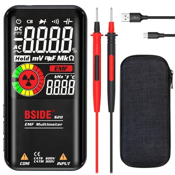 Интелигентен мултицет BSIDE S20 с 3,5-инчов цветен дисплей от 9999 броя, акумулаторна батерия детектор на електромагнитни лъчения