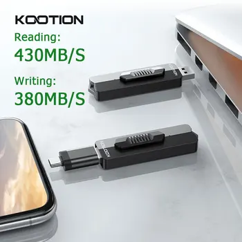 KOOTION U50P Външен преносим твърд диск 500 GB USB 3.1 външен SSD диск за Windows, Android, Linux PS4 PS5 Разтегателен PSSD
