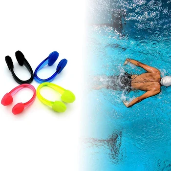 Силикон водоустойчив щипки за нос за плуване, тапи за носа в басейна за възрастни, един комплект от 8 броя