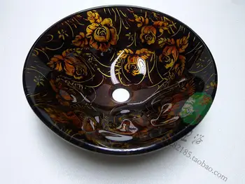 Мивка от кръгло закалено Стъкло за баня, мивка за обличане, мивка HX018