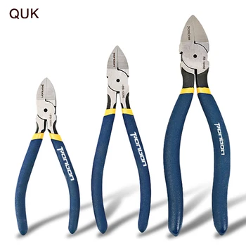 Клещи QUK Размер 5-7 см за рязане на тел, клещи за източване, Страничната нож, Инструмент за облекчаване на чеп с кабел, Битови multitools, ръчни инструменти направи си САМ