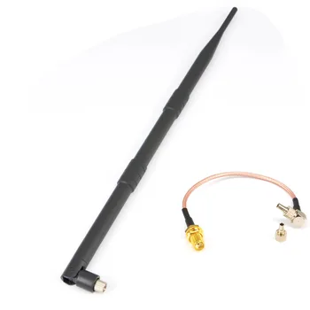 4G LTE Антена 9dB 3g, 4g lte Антена SMA Plug за Huawei + SMA Конектор за TS9 и CRC9 с два начина за свързване на коаксиален кабел RG316