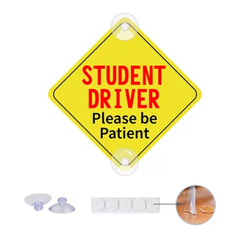 Ученик-машинист, моля, бъдете търпеливи, стикер с вендузата за стайлинг на автомобили, предупредителен знак на прозорец, стикер, Подвижни декор за обяви