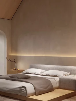 Тъканта, спалня в японски стил, на тихо и стил, прости модерен, новата китайска технология, тъканно легло, магистър-спално бельо, легло-татами