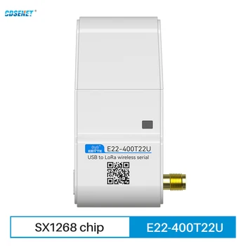 Безжични Радиочестотни Модул SX1268 433 Mhz Suzan CDSENET E22-400T22U с намалена Мощност 22 стока на Голямо Разстояние 5 км, LBT RSSI USB с антена