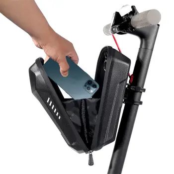Чанта на волана електрически скутер, мотор сгъваема предна подвесная чанта, водоустойчив мат нескользящая светоотражающая велосипедна чанта в двоен цип