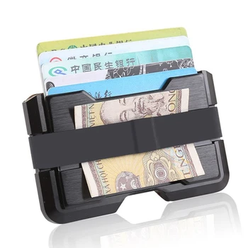 Най-новите алуминиеви ID притежателите на кредитни карти, мини-RFID-блокиране на тънък бизнес портфейл за мъже и Жени, портфейли и Porte Carte, мъжки портмонета