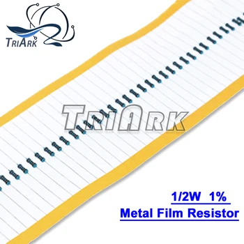 50ШТ 1/2 W 0R-2,2 М 1% метален филмът резистор 0,5 W 0 2.2 10 100 120 150 220 270 330 470 1 До 2,2 До 4,7 До 10 На 100 от 470 До 1 M Ома