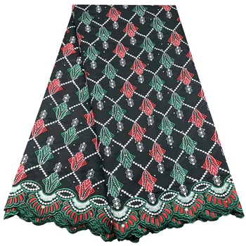 Нова африканска памучен Лейси Кърпа 5 ярда 2023, Благородна африканска конфедерация Вуалевая Лейси Плат За Жени, Вечерни рокли
