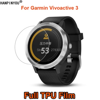 За умни часовници на Garmin Vivoactive 3/Trainer Ултра Прозрачен защитен слой от мек TPU с пълно покритие на тънък филм (не закалено стъкло)