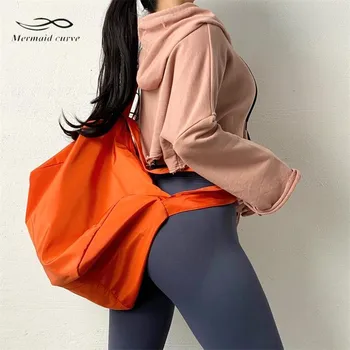 Професионален Спортен раница Mermaid Curve, дамски преносима чанта за фитнес, водоустойчива чанта за йога с голям капацитет