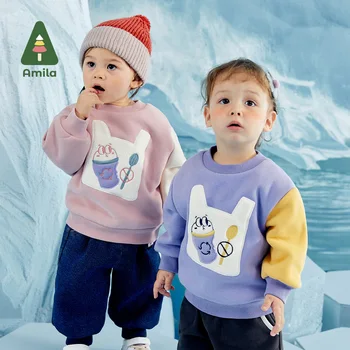 Детски дрехи на Stanislav, hoody с качулка за момичета, новост 2022 година, модерен стил, зима, Удобни и дишащи, топли, меки