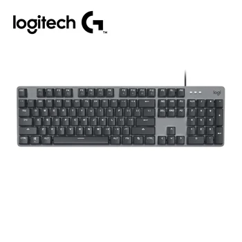 Механична клавиатура Logitech K845 с подсветка и регулируеми крака, наклон, голям алуминиев горната част на корпуса, 104 клавиша за Windows