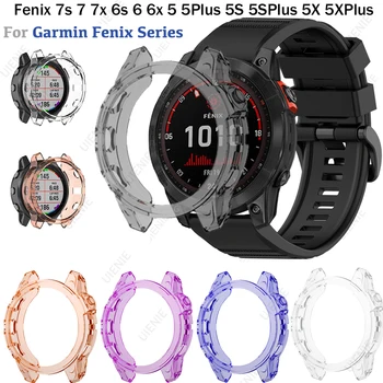 Защитен Калъф от TPU за Смарт часовници на Garmin Fenix 7 7S 7X6 6S 6X5 5S plus, Прозрачна Цветна Мека Защитно покритие, Обвивка 2022