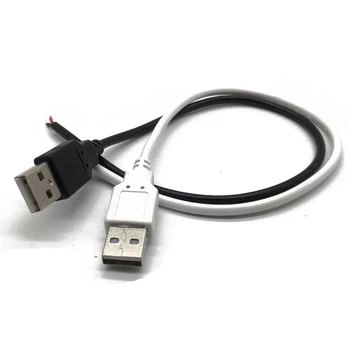 1бр 0,5 м, 1 м 5 В 2Pin Тел USB кабел От Луженой Мед с Конектор Тип Plug Socket за USB-обикновен цвят led лента