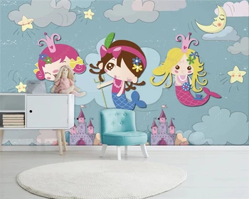 beibehang ръчно рисувани на поръчка е просто облак европейска архитектура на фона на интериора на детската стая с тапети papel de parede