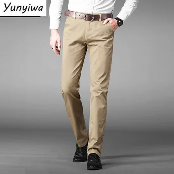 Мъжки тънки ежедневни панталони от еластичен плат, панталони с джобове, градинска облекло Y2k, мъжки панталони-cargo