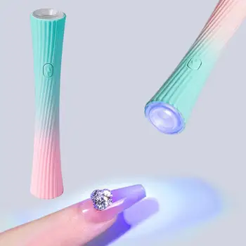 Преносима лампа за ноктите с Прозрачен капак, Бързосъхнеща USB-акумулаторна Мини-UV-лампа за нокти за начинаещи Професионалисти, направи си сам