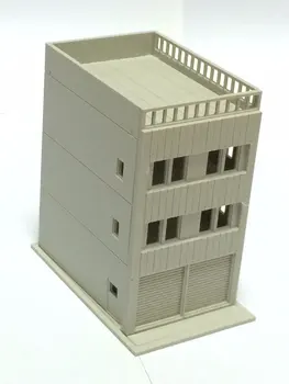 Модели на Outland Модерна 3-етажна къща с гараж неокрашенный N на Железопътната линия в мащаб 1:160