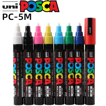 Акрилни маркер Uni posca, PC-5M 29 цвята rotulador permanente, ПОП-плакат/графити/Боя дръжки Маркер от метал, стъкло, камък-керамика