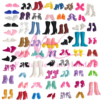 NK Mix Принцеса Мода скъпа Цветни обувки в продуктова гама, за да кукли Барби аксесоари за Различни стилове Благородна подарък играчка JJ