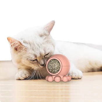 Играчки за котки Интерактивен Топка от коча билка, годни за консумация на домашни животни, са смилане на Зъбите Дизайн във формата на октопод, Ментови бонбони Мека Стоки за домашни любимци, Аксесоари за котки, Коте