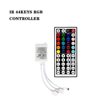 Led контролер RGB DC12V-24V с двоен изход, 44-ключ IR дистанционно управление за 5050 2835 led ленти RGB