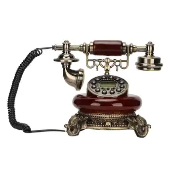 Ретро телефон MS-5401A в европейски стил, ретро стационарен телефон със системи за FSK DTMF за домашния офис, кафене