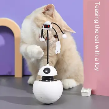 Здрава интерактивна играчка за котки и устойчив на укусам, снимающая стрес, вокален дизайн, домашно коте, котка, електрическа играчка-неваляшка