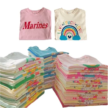 Лятна Тениска за Малки момчета и момичета, детски тениски с Анимационни герои за момичета и момчета, детска тениска с домашен любимец принтом, Блузи за момичета, Детски облекла от 1 до 7 години