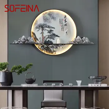 Модерна стенни лампа SOFEINA вътре Творчески китайски инфинити фон за стенни стенописи Прикроватное аплици LED за дома, хол, спалня