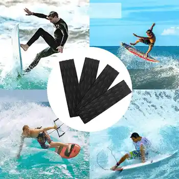 4 бр. тягови накладки за дъски за сърф ЕВА, тракшън накладки за палубата на скимборда за сърфиране, устойчива на плъзгане предната и задната тампон за дъски за сърф, кайтбординг