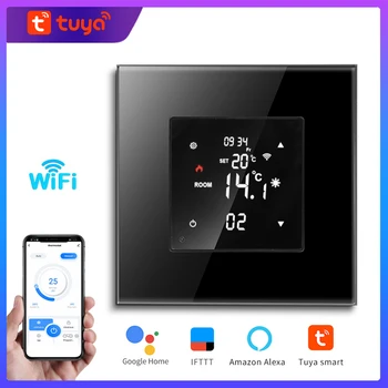 Умен Термостат Sasha Wifi, сензорен котел, термостат за подгряване на пода, дистанционно регулатор на температурата, работа с Google Smart Home